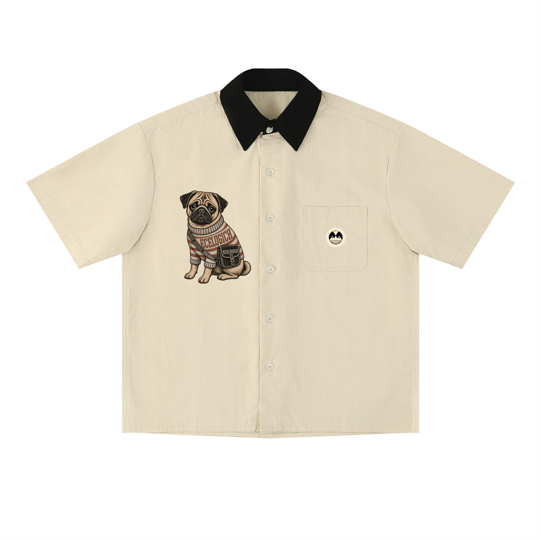 Unisex Color Block Short Sleeve Shirt