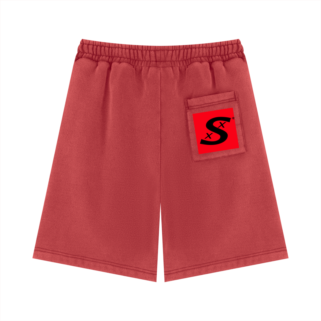 Unisex Vintage Wash Fleece Stacked Shorts