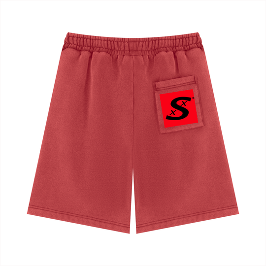 Unisex Vintage Wash Fleece Stacked Shorts