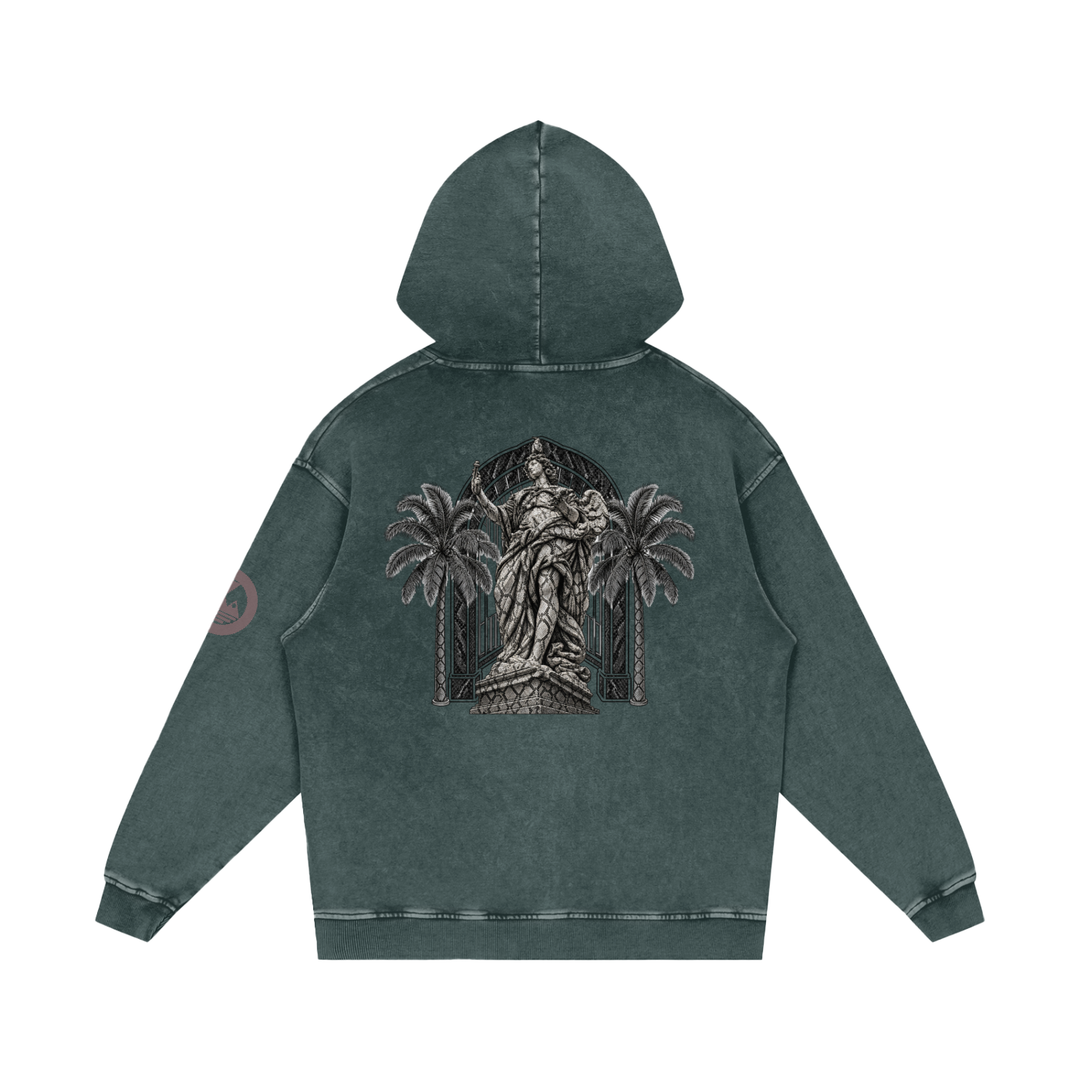 Snow Washed Loose Cotton Hoodie