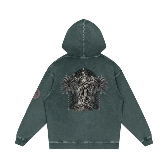Snow Washed Loose Cotton Hoodie
