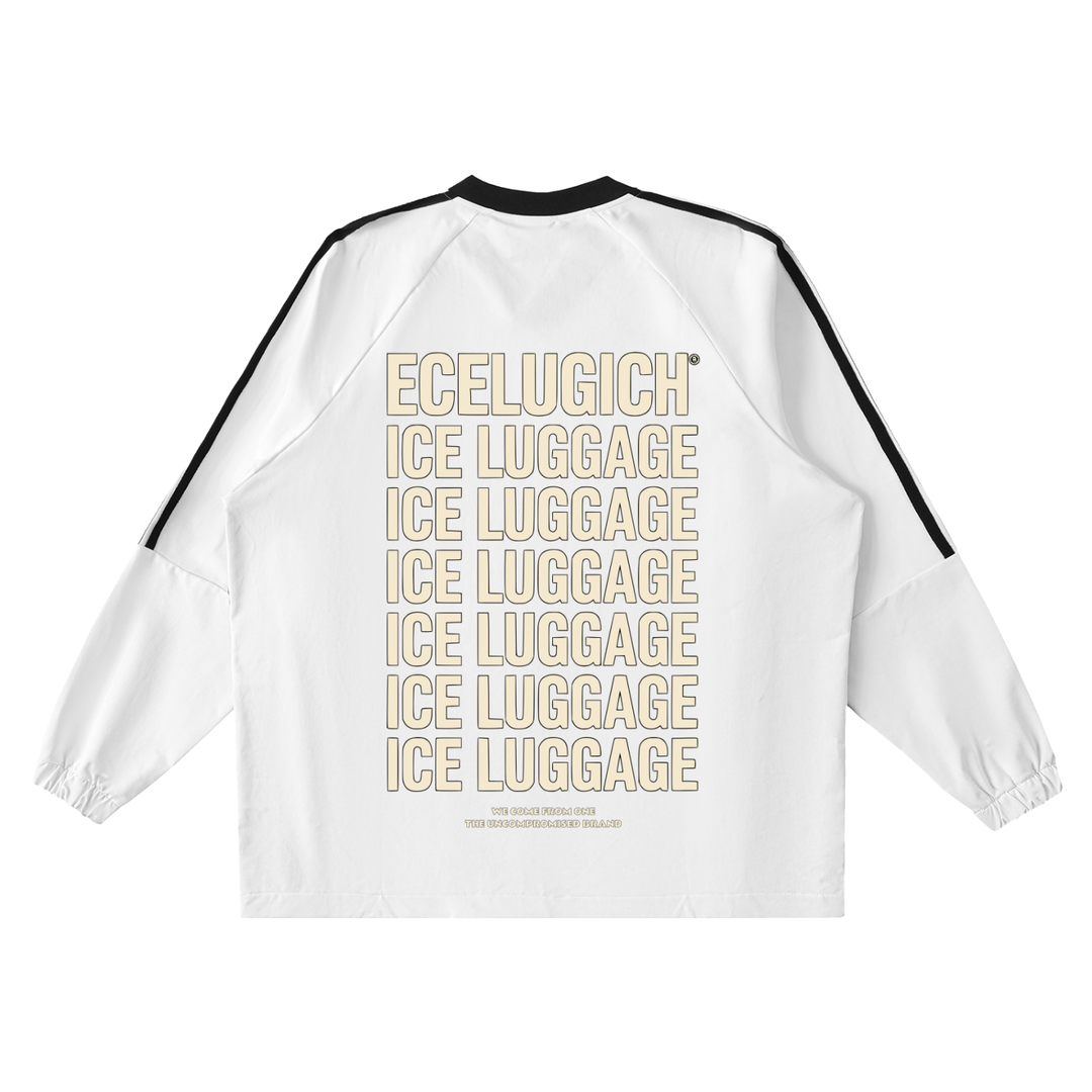 Color-Block V-Neck Long-Sleeve T-Shirt