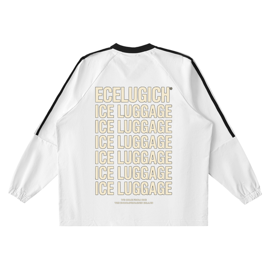 Color-Block V-Neck Long-Sleeve T-Shirt