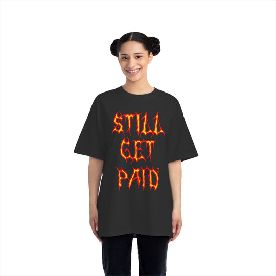 STILLGETPAID® APPAREL FIRE UNISEX OVERSIZE TEE SHIRT