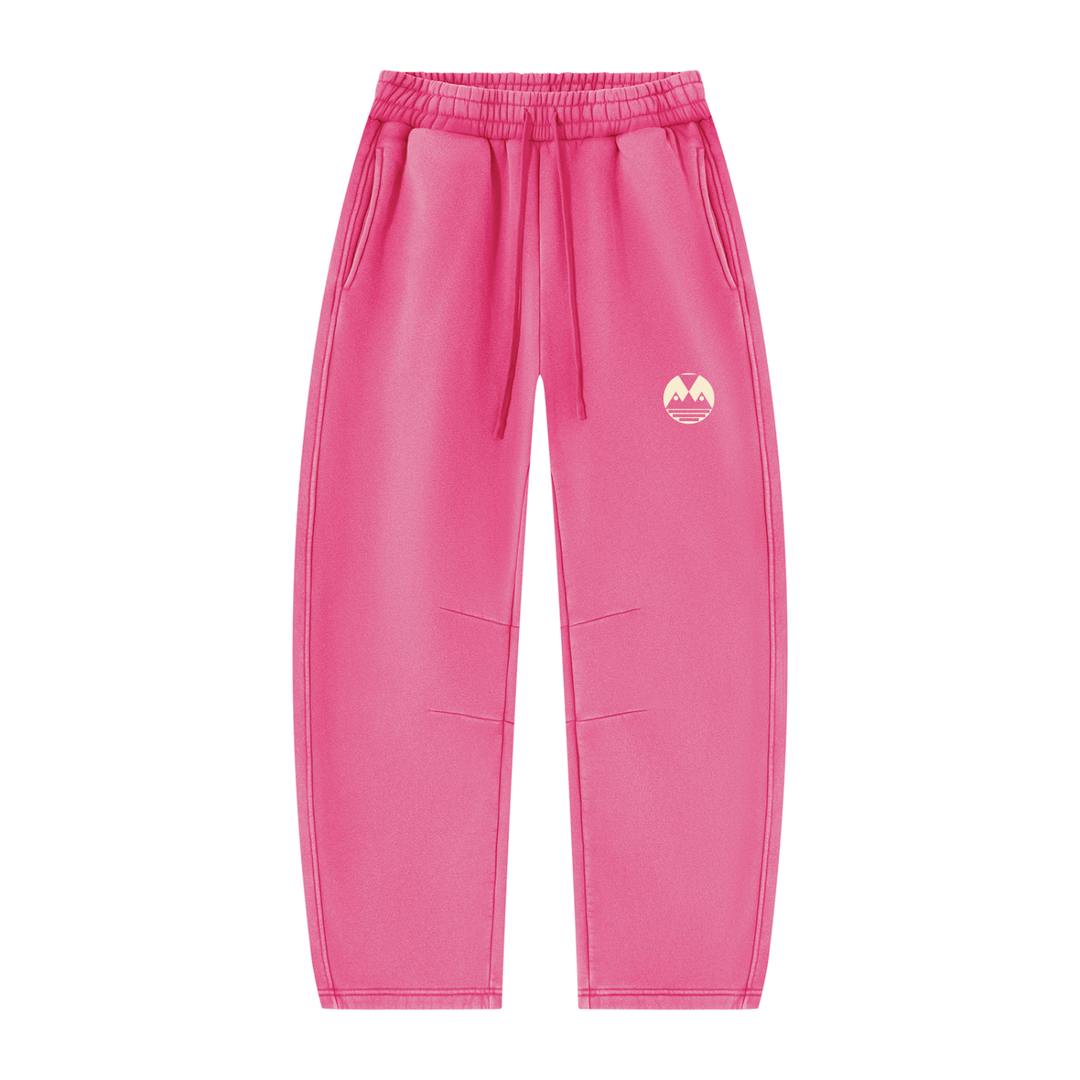 Unisex Vintage Wash Barrel Leg Fleece Sweatpants