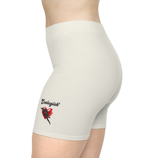 ECELUGICH® Women’s Biker Shorts — Alligator Heart