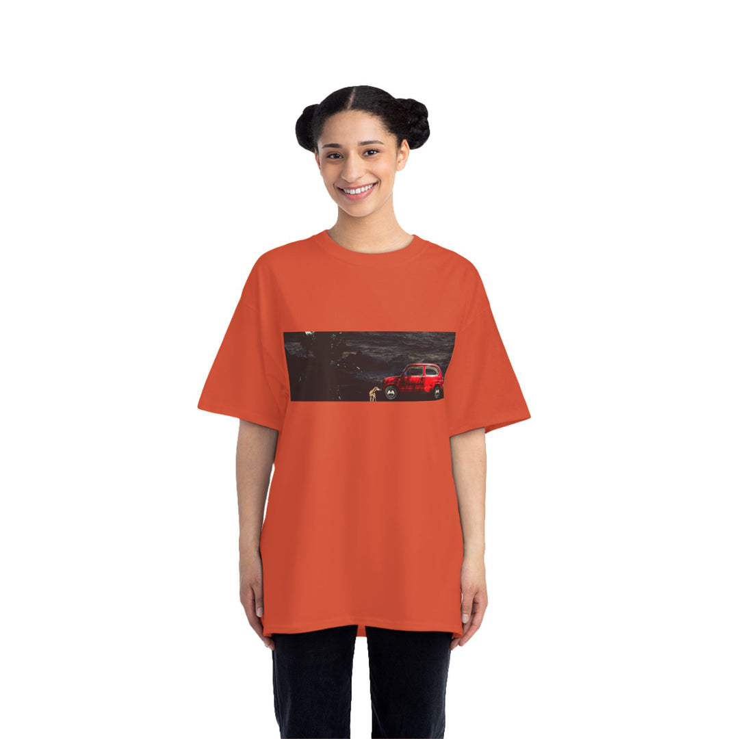 ECELUGICH® UNISEX OVERSIZE RED CAR TEE