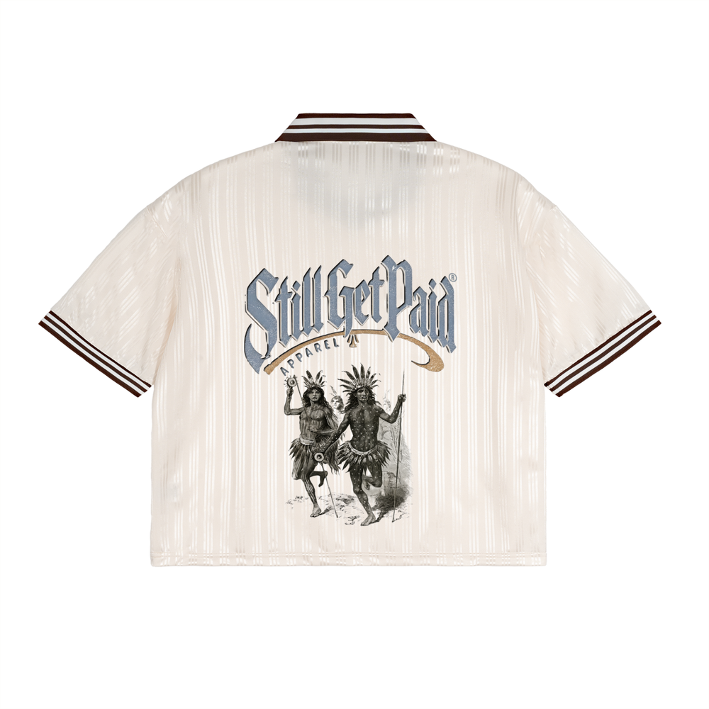 Contrast Stripes Polo Collar T-Shirt