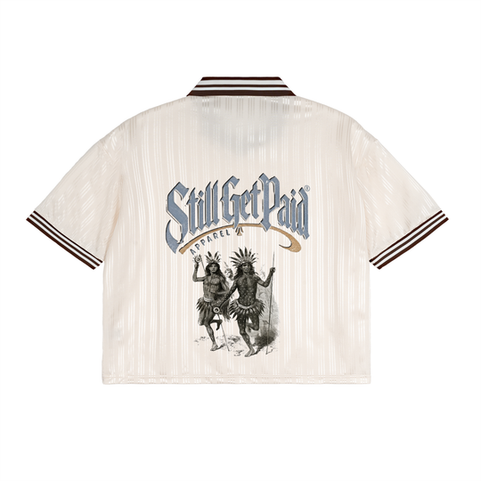 Contrast Stripes Polo Collar T-Shirt