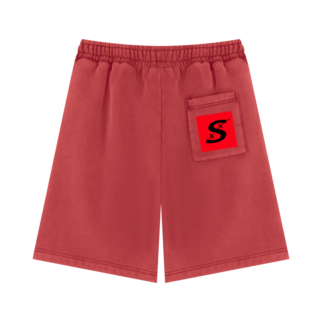 Unisex Vintage Wash Stacked Fleece Shorts