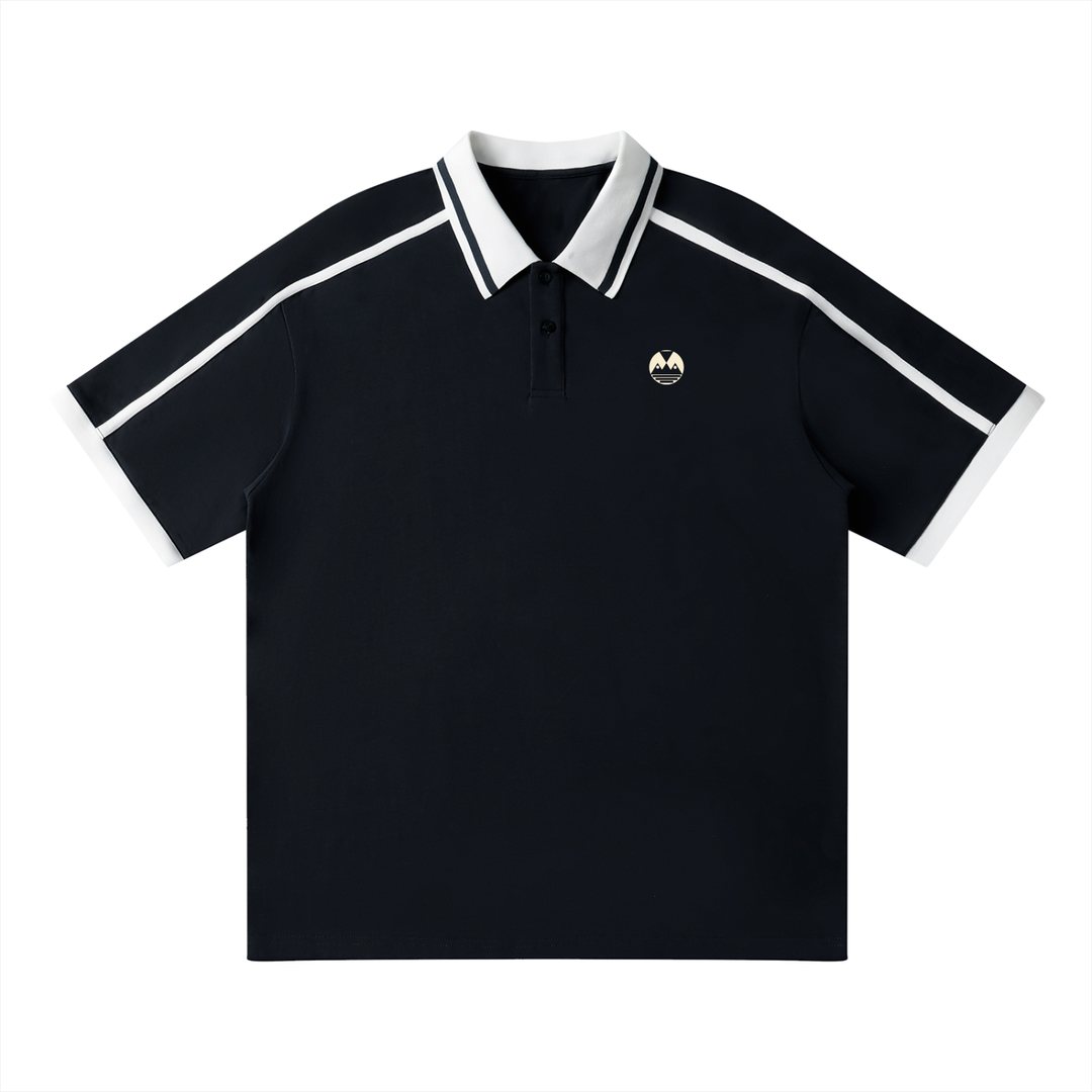 Unisex Contrast Piping Polo Shirt