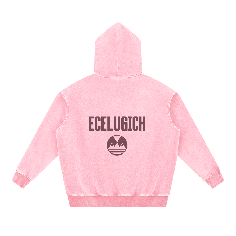 Snow Wash Fleece Oversize Hoodie