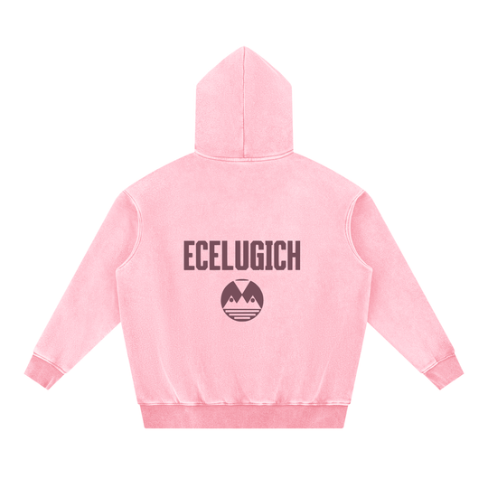 Snow Wash Fleece Oversize Hoodie