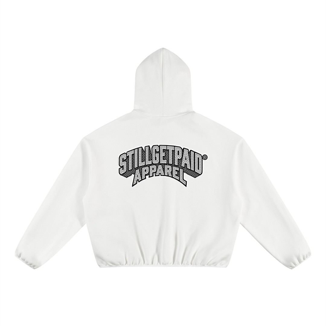 Unisex Boxy Piping Fleece Hoodie
