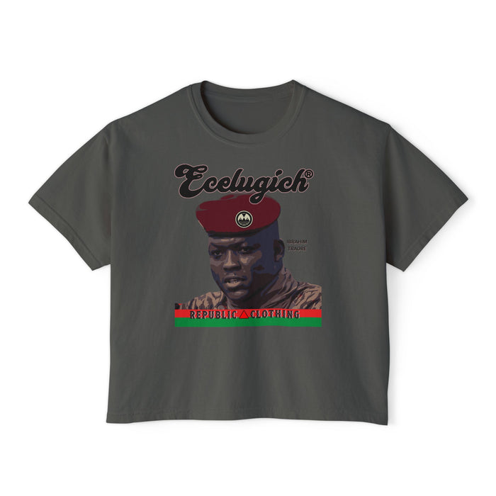 ECELUGICH®  IBRAHIM TRAORE Burkina Faso Women's Boxy Tee