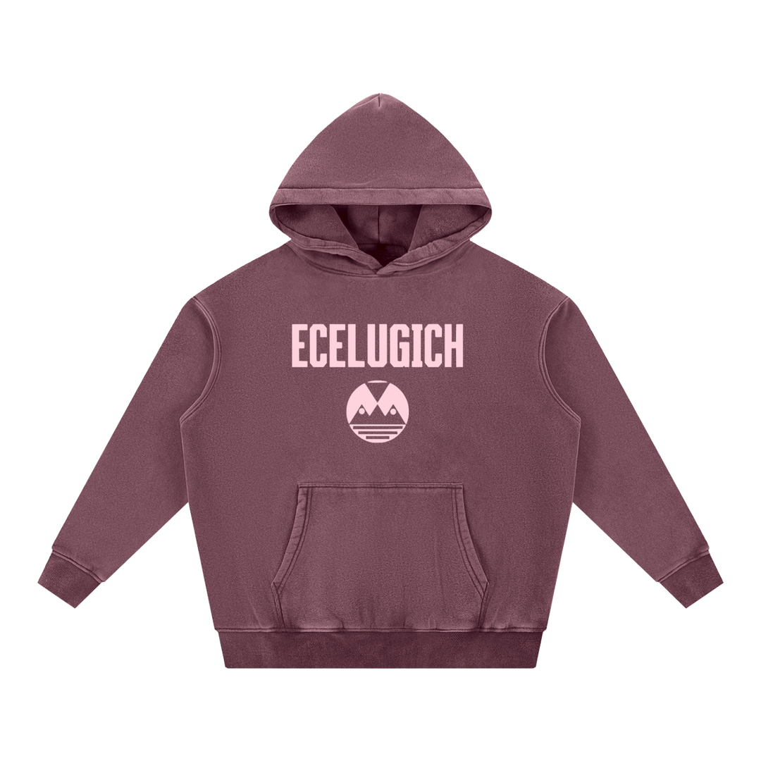Snow Wash Fleece Oversize Hoodie