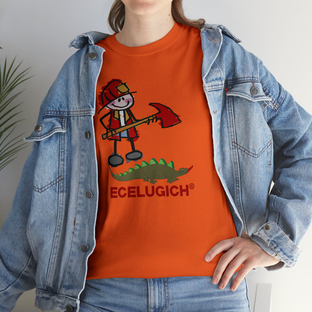 ECELUGICH Unisex Heavy Cotton Tee