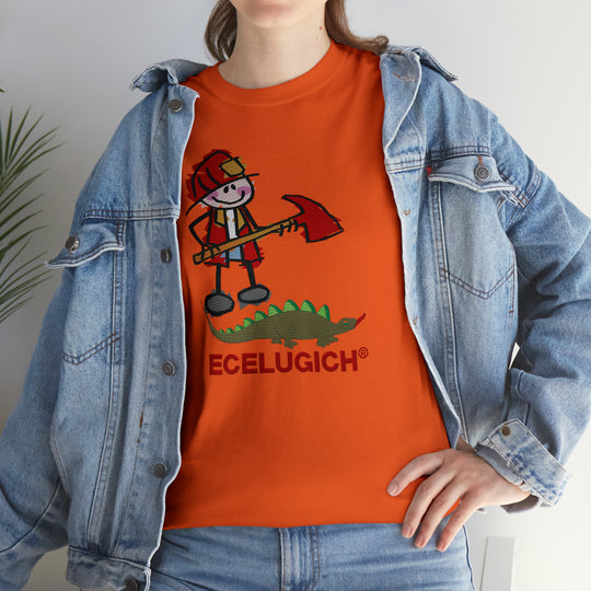 ECELUGICH Unisex Heavy Cotton Tee