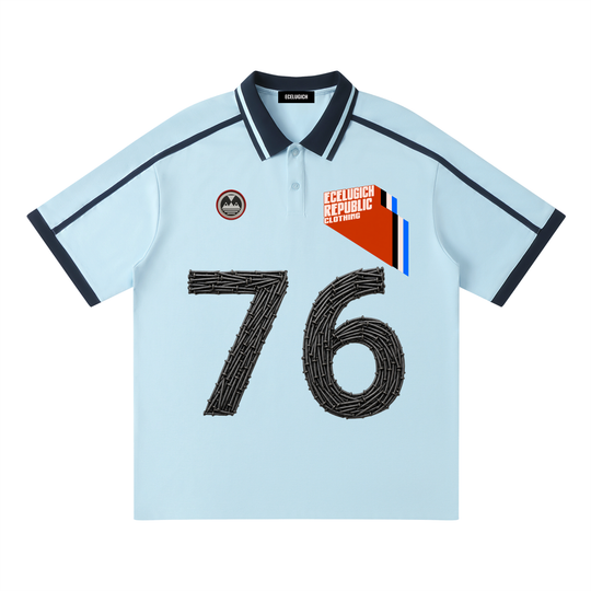 Unisex Contrast Piping Polo Shirt