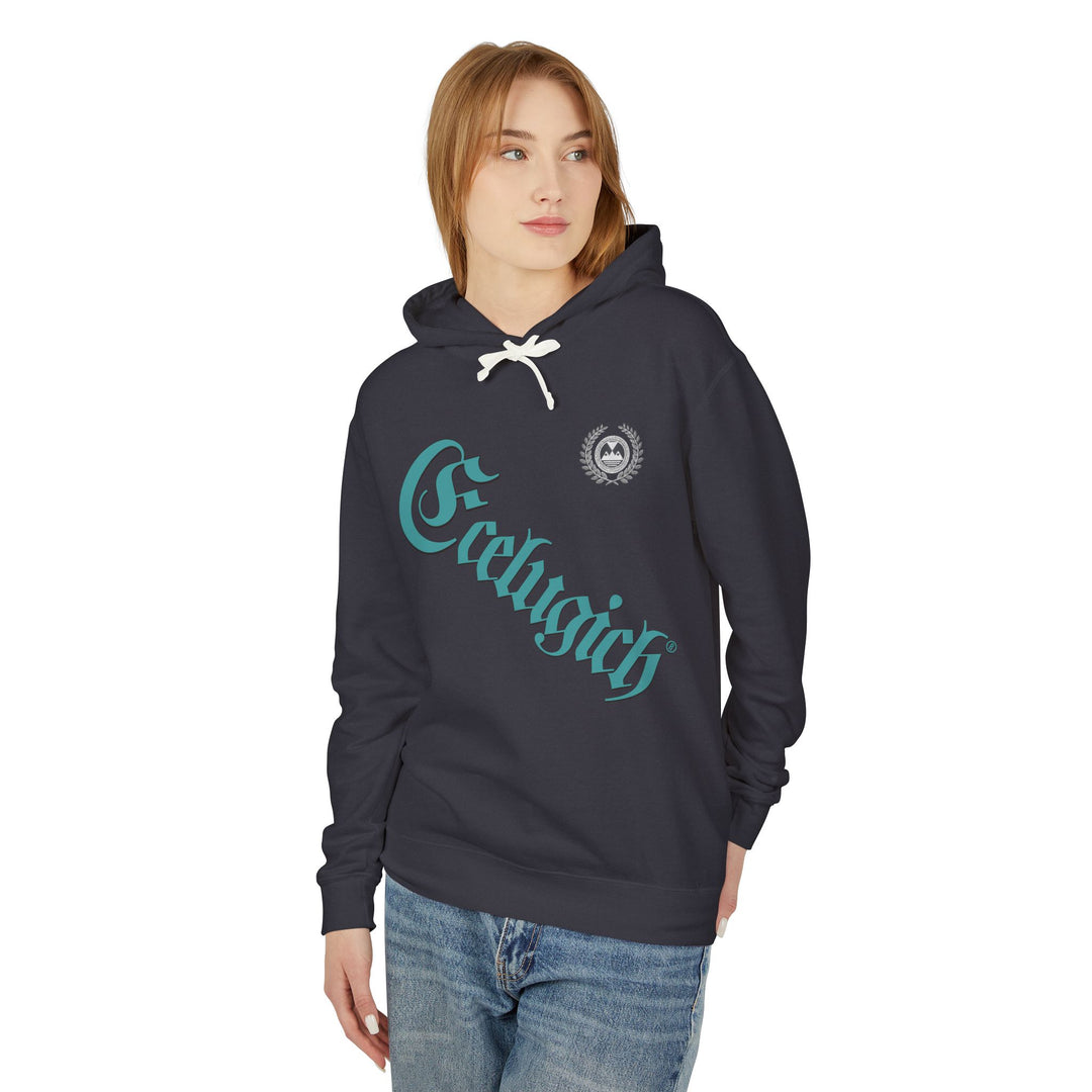 ECELUGICH® Walbaum Fraktur Cozy Unisex Lightweight Hooded Sweatshirt with Retro Typography