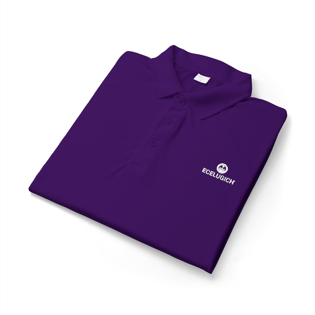 ECELUGICH® Embroidered Performance Polo — Sporty Breathable Golf & Work Shirt