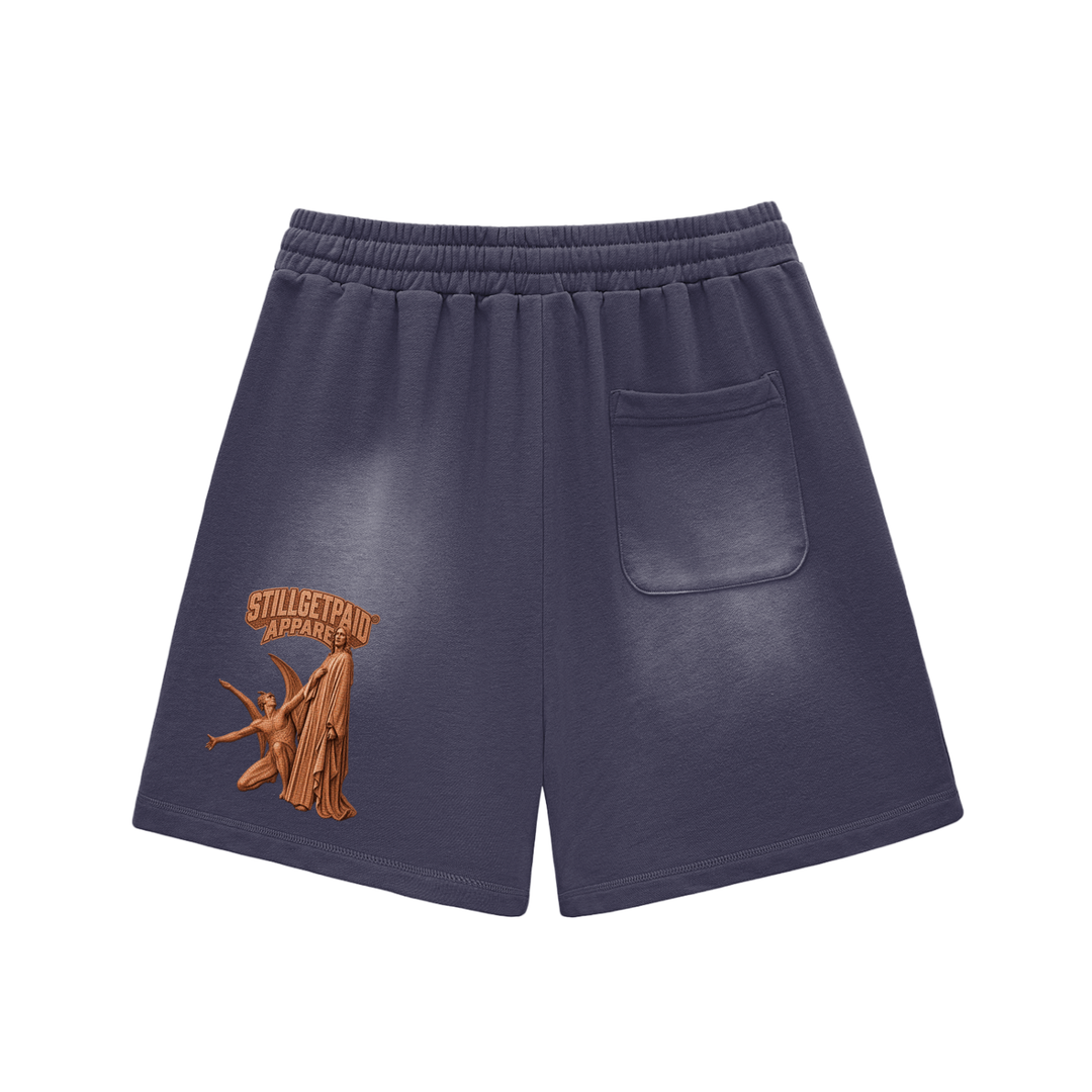 Sun-Fade Raw-Edge Penny Shorts
