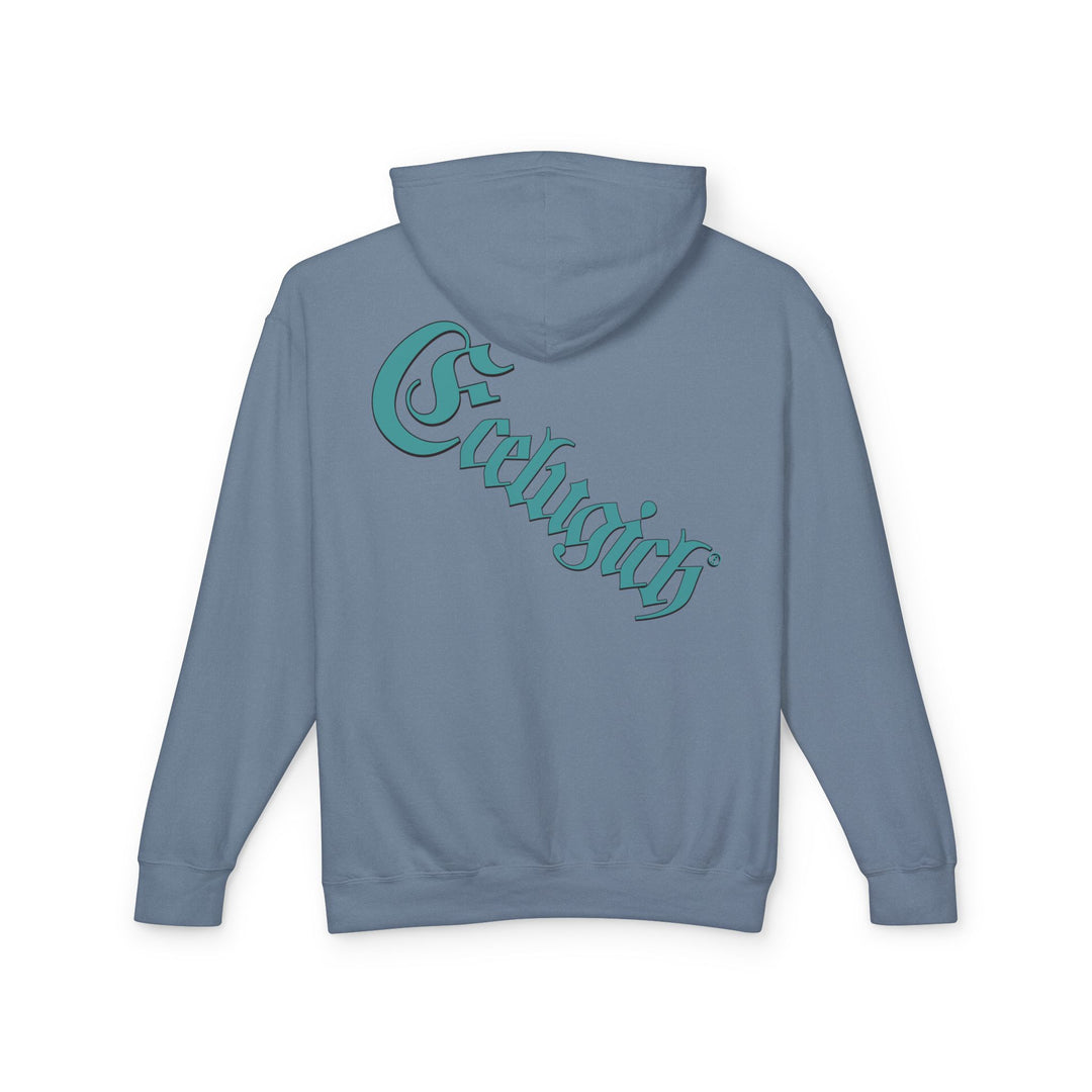 ECELUGICH® Walbaum Fraktur Cozy Unisex Lightweight Hooded Sweatshirt with Retro Typography