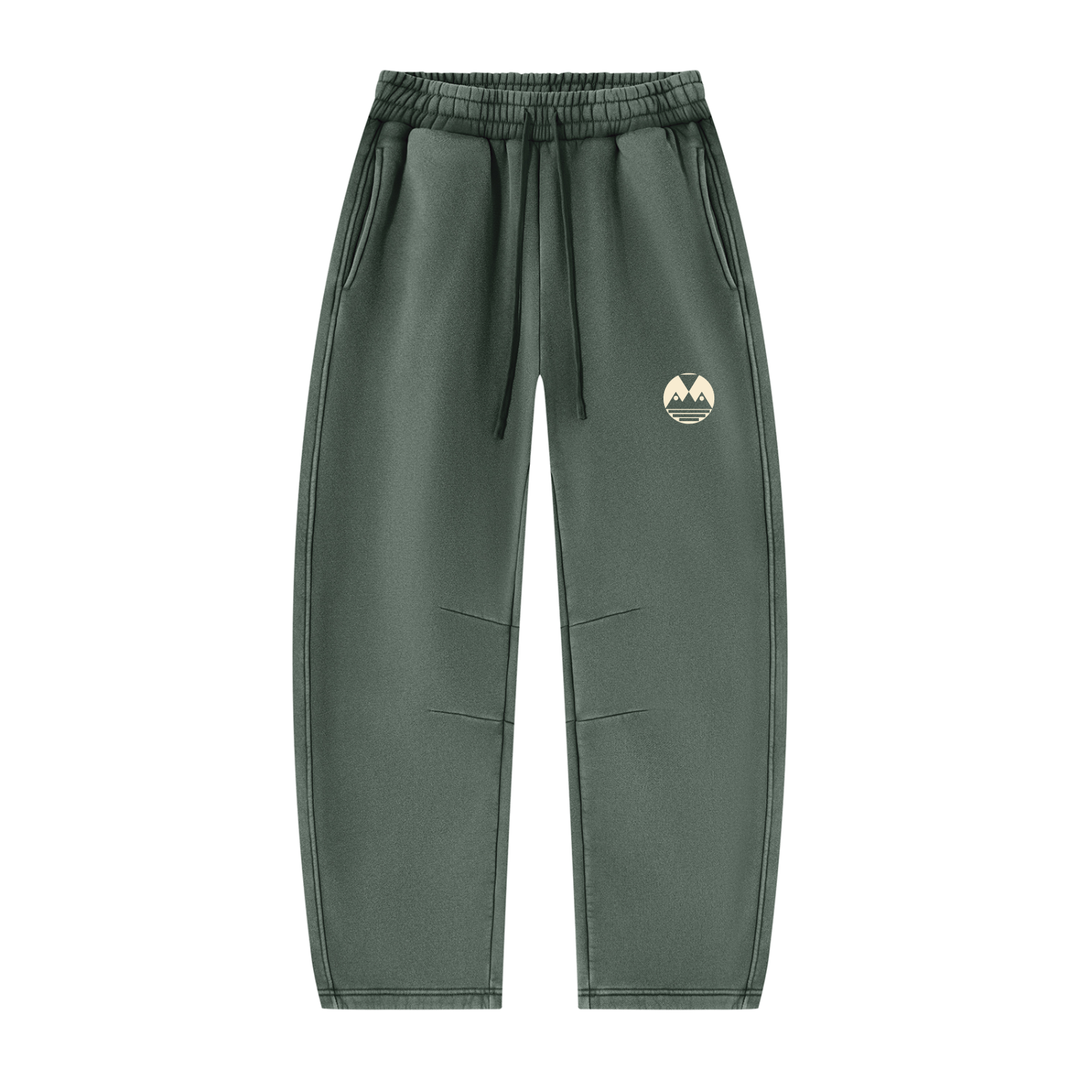 Unisex Vintage Wash Barrel Leg Fleece Sweatpants