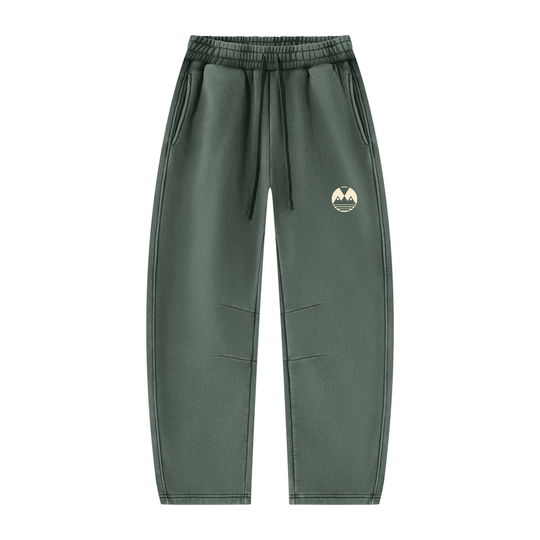 Unisex Vintage Wash Barrel Leg Fleece Sweatpants