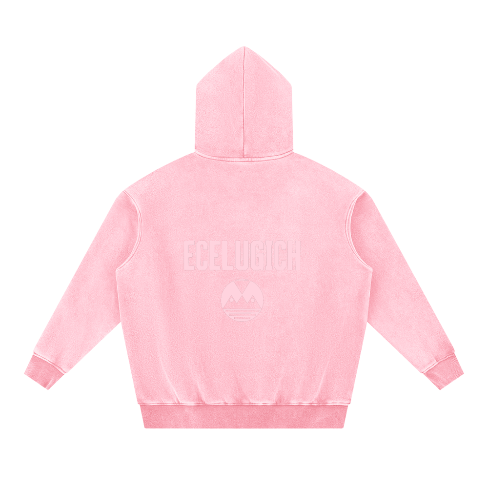 Snow Wash Fleece Oversize Hoodie