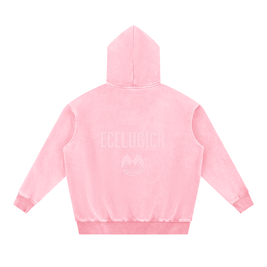 Snow Wash Fleece Oversize Hoodie