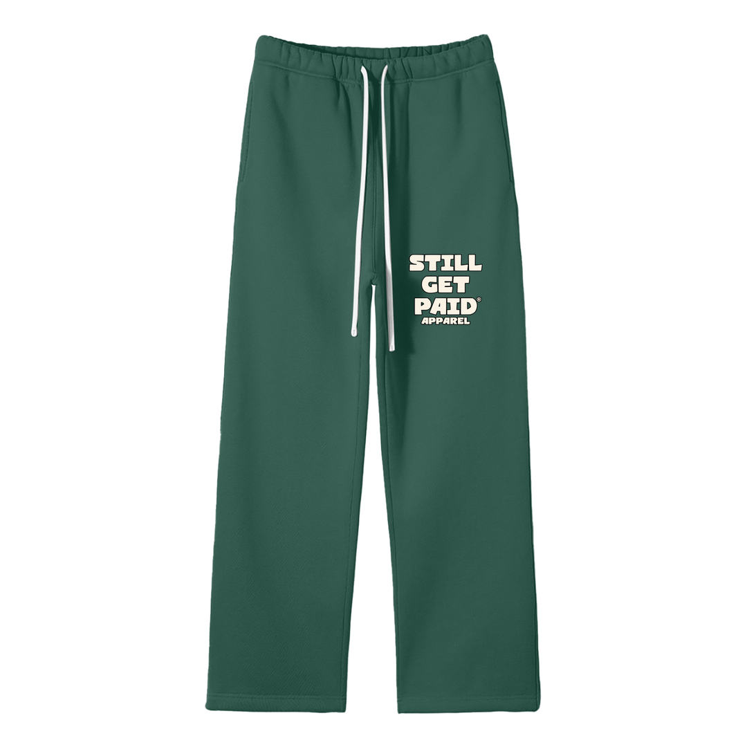 Unisex Solid Color Fleece Straight Leg Pants
