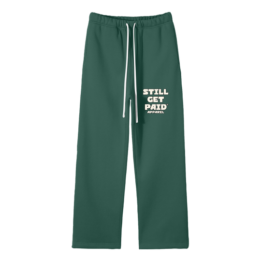 Unisex Solid Color Fleece Straight Leg Pants