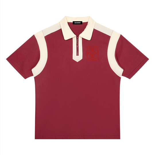 Unisex Color Block Quarter Zip Polo Palazzo Albricci Perebrini  Shirt