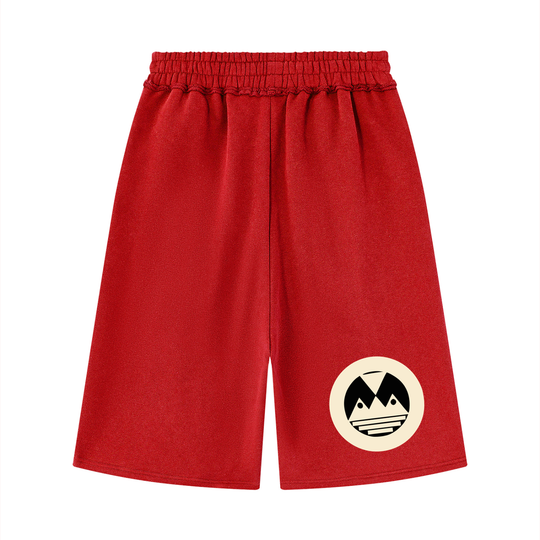 Unisex Raw Edge Fleece Shorts