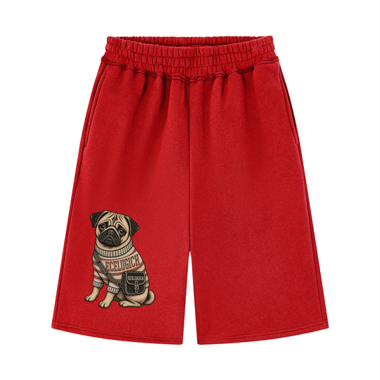 Unisex Raw Edge Fleece Shorts