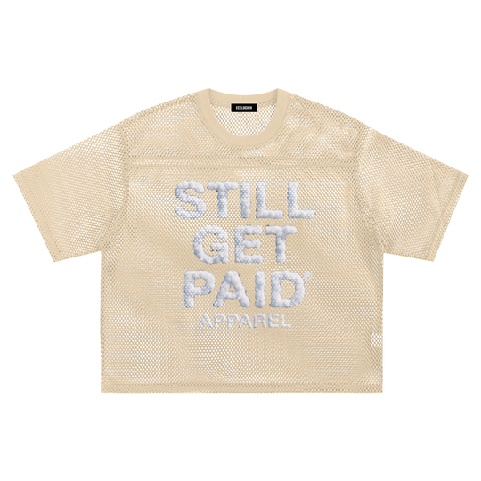 See-through Boxy Net  Cloud Stacked T-Shirt