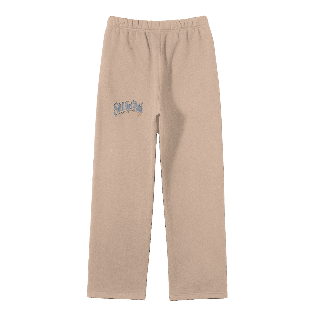 Unisex Solid Color Fleece Straight Leg Pants