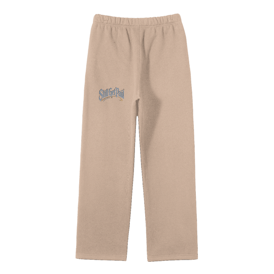 Unisex Solid Color Fleece Straight Leg Pants