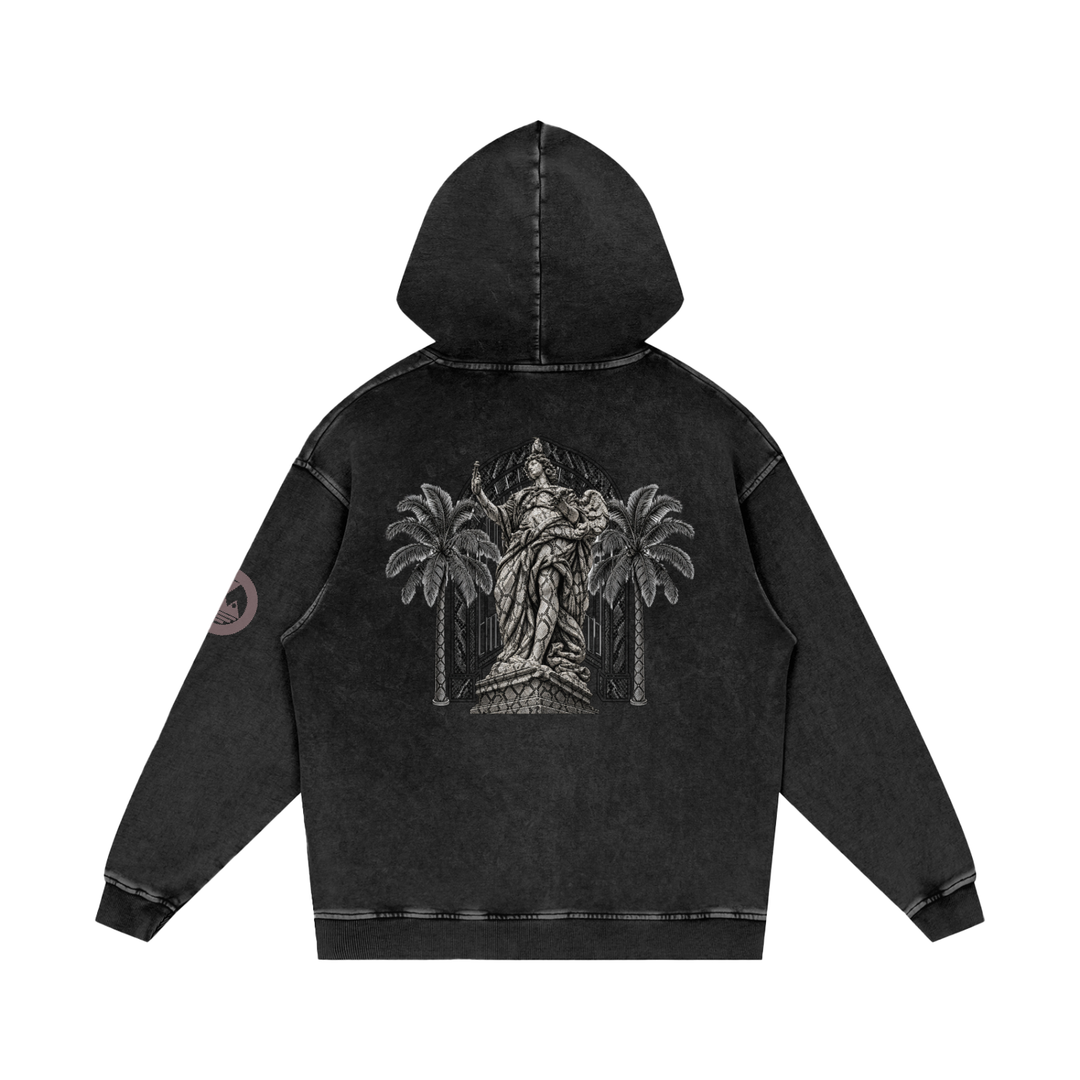 Snow Washed Loose Cotton Hoodie