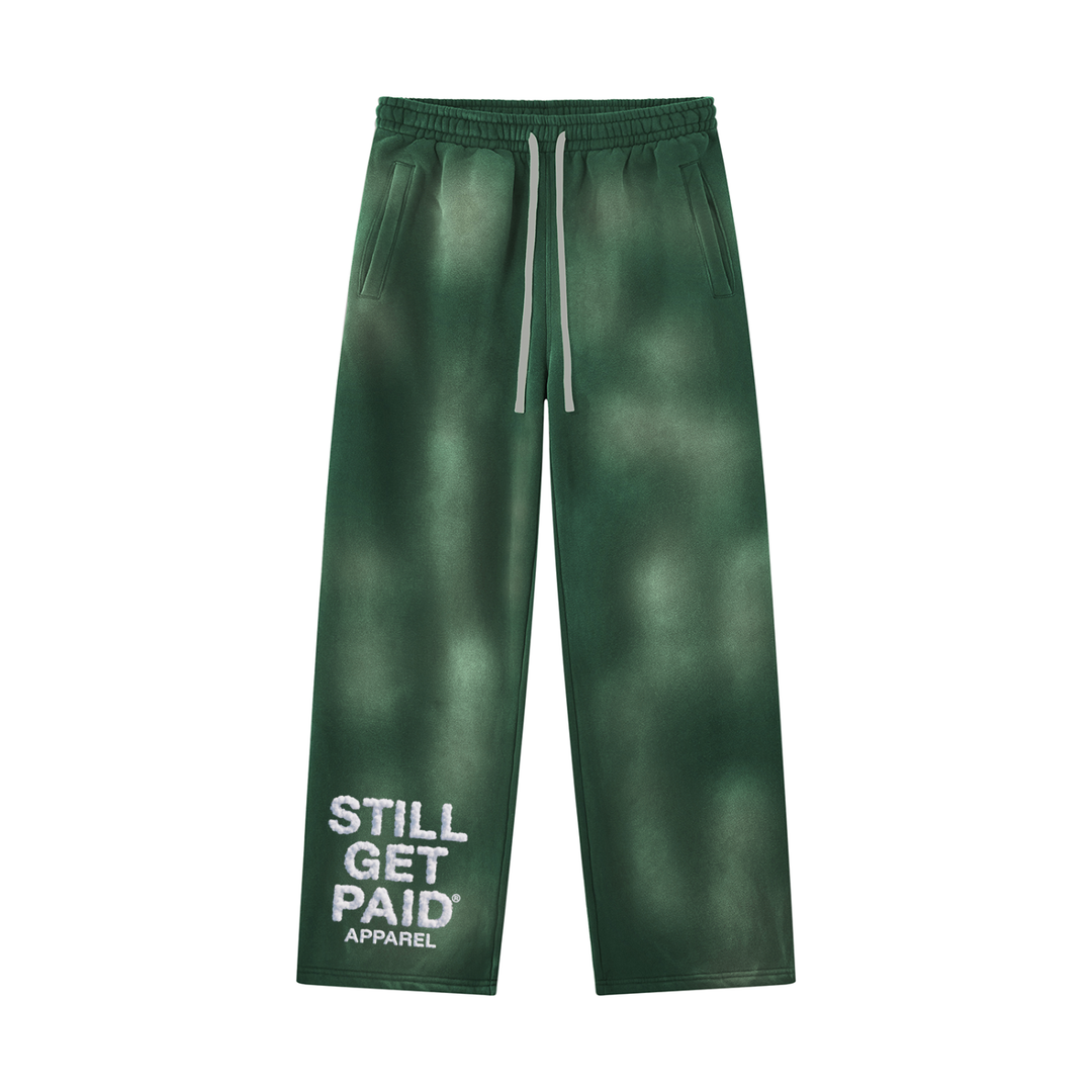 Unisex Sunfade Wide Leg Fleece Cloud Stacked Sweatpants