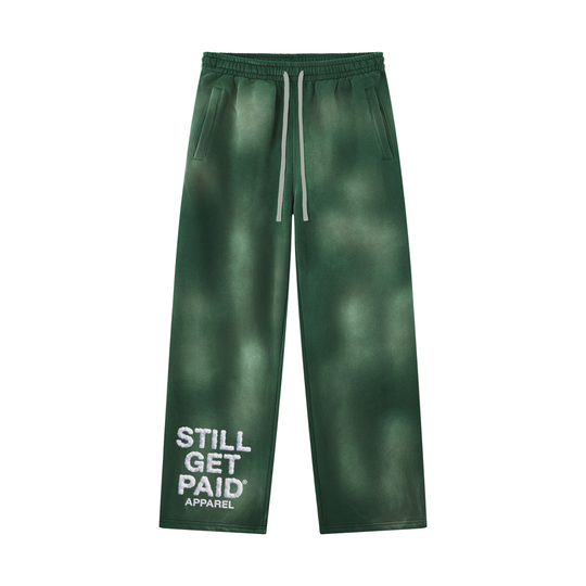 Unisex Sunfade Wide Leg Fleece Cloud Stacked Sweatpants