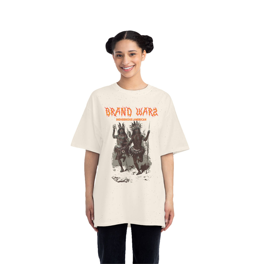 ECELUGICH® INDIGENOUS AMERICAN UNISEX OVERSIZE TEE SHIRT BRAND WARZ
