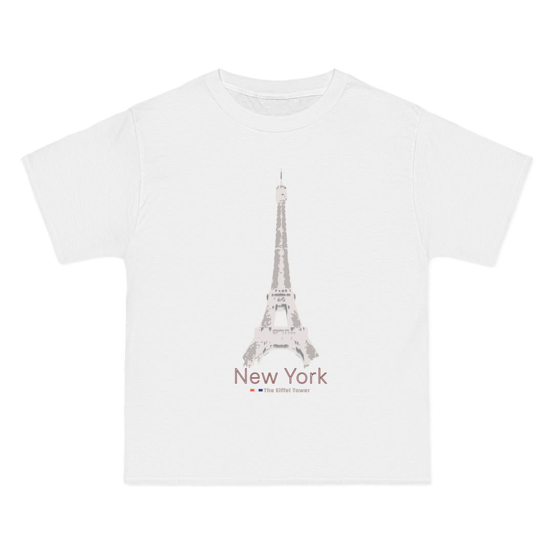 ECELUGICH® NEW YORK / EIFFEL TOWER UNISEX OVERSIZE TEE SHIRT