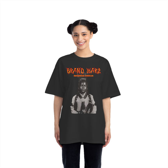 ECELUGICH® INDIGENOUS AMERICAN UNISEX OVERSIZE TEE SHIRT BRAND WARZ