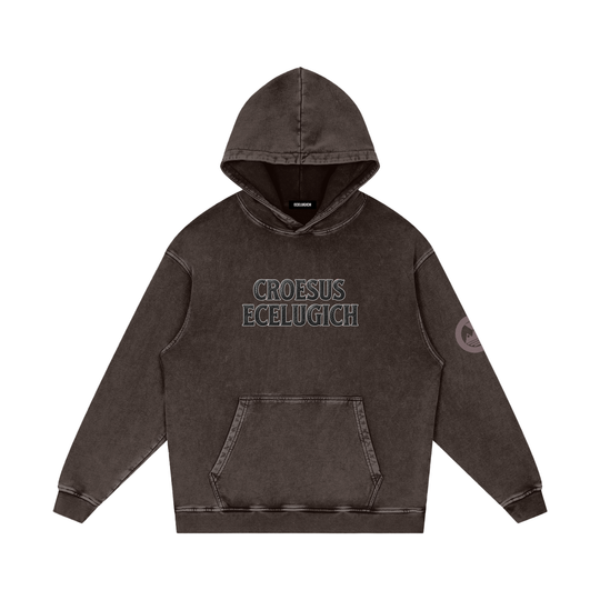 Snow Washed Loose Cotton Hoodie