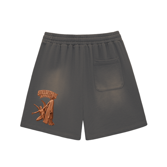 Sun-Fade Raw-Edge Penny Shorts