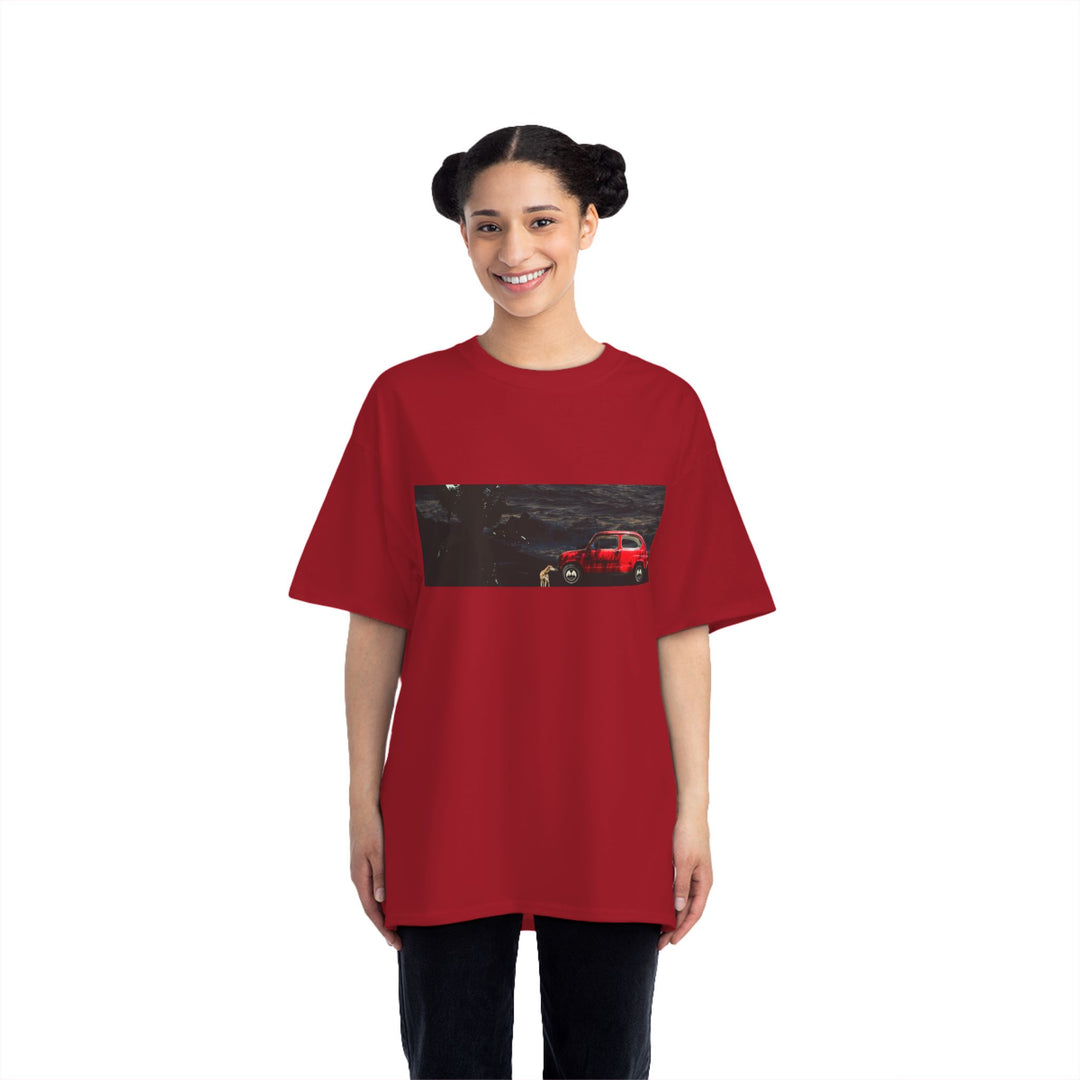 ECELUGICH® UNISEX OVERSIZE RED CAR TEE