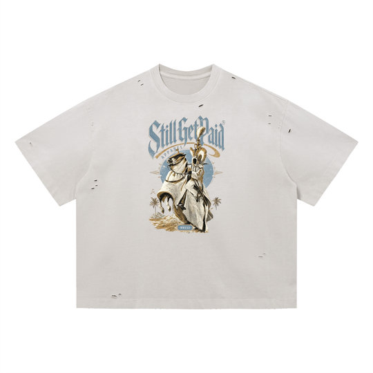 Vintage Washed Distressed Boxy Oversized T-Shirt