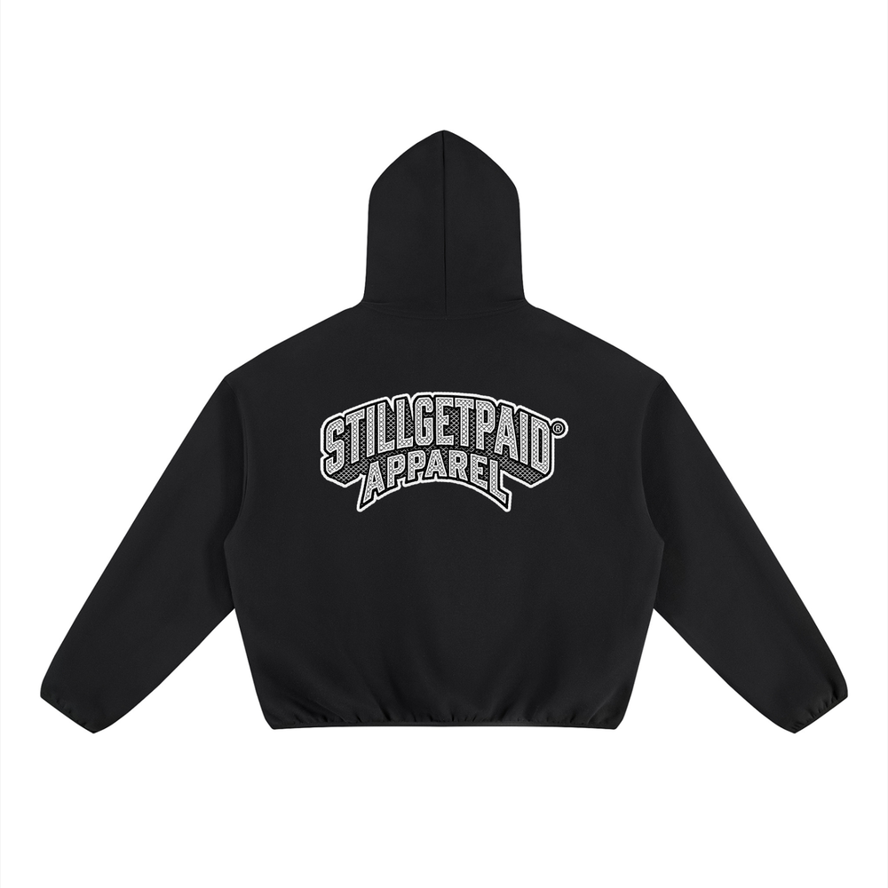 Unisex Boxy Piping Fleece Hoodie